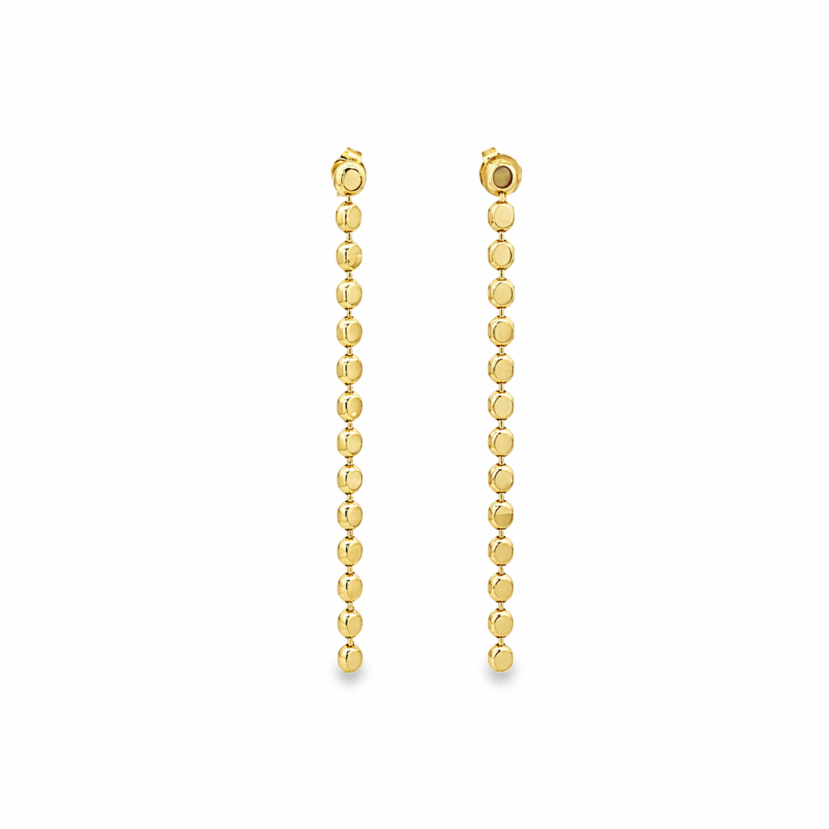 Disc Chain Drop Earrings
